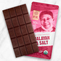 K'UL Chocolate Bars | 5 Pack Himalayan Sea Salt Dark Chocolate 70% Cacao |Organic, Vegan Chocolate, Gluten Free, Soy Free, Non-GMO, Bean-to-Bar, Fair Trade Dark Chocolate