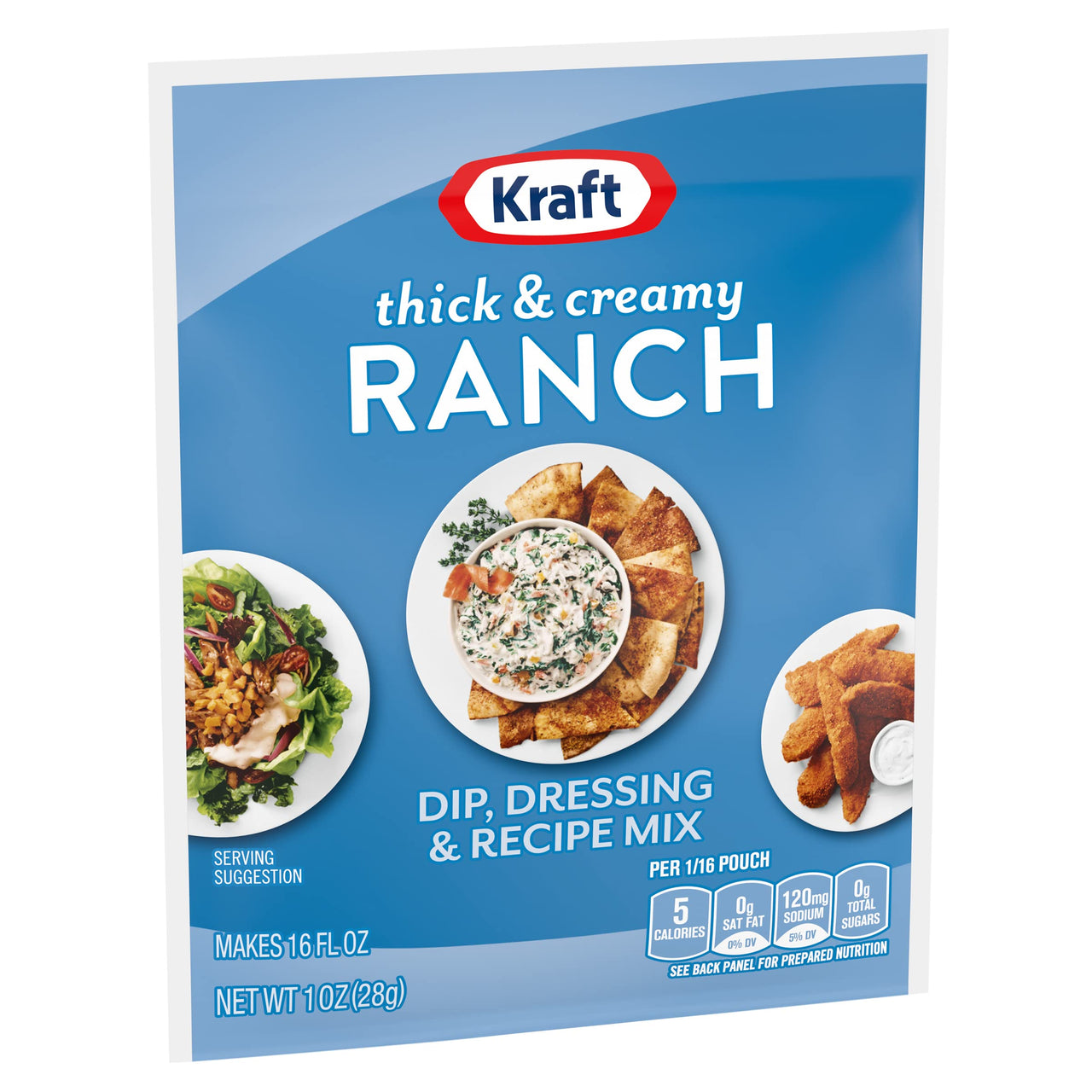 Kraft Thick & Creamy Ranch Dip, Dressing & Recipe Mix (1 oz Packet)