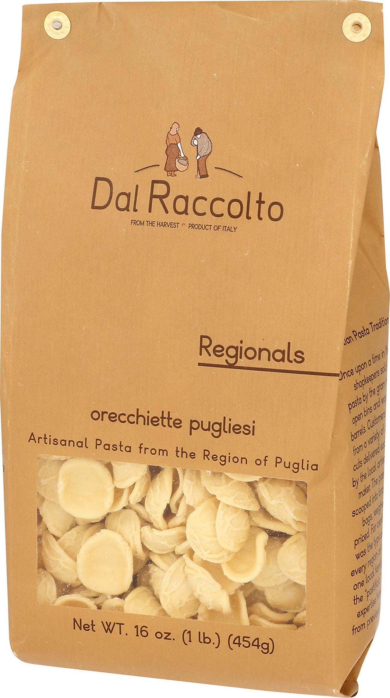 Dal Raccolto Orecchiette Pasta, 1.0 lb