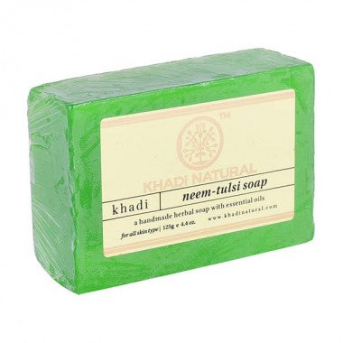 Khadi Natural Ayurvedic Neem-Tulsi Soap, Pack of 2 (125g each)