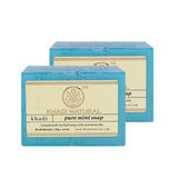 Khadi Natural Ayurvedic Pure Mint Soap, Pack of 2 (125g each)