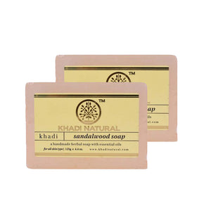 Khadi Natural Ayurvedic Sandalwood Soap, Pack of 2 (125g each)
