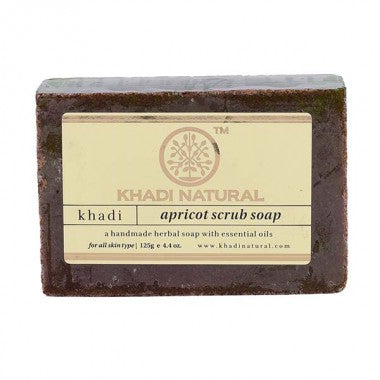 Khadi Natural Ayurvedic Apricot Scrub Soap, Pack of 2 (125g each)