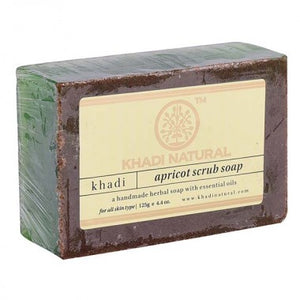 Khadi Natural Ayurvedic Apricot Scrub Soap, Pack of 2 (125g each)