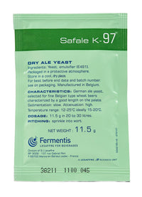Fermentis SafAle K-97 Beer/Ale Yeast - Pack of 1 - With North Mountain Supply Freshness Guarantee