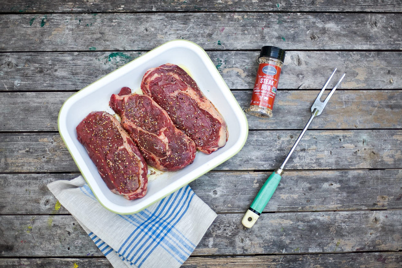 FIRE & FLAVOR Steak Rub Seasoning, Hickory Smoke & Sea Salt, 3.1 Ounce