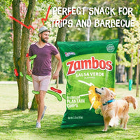 Zambos Plantain Chips Salsa Verde, Crunchy Premium Plantain Chips 5.30 oz (Pack of 1)