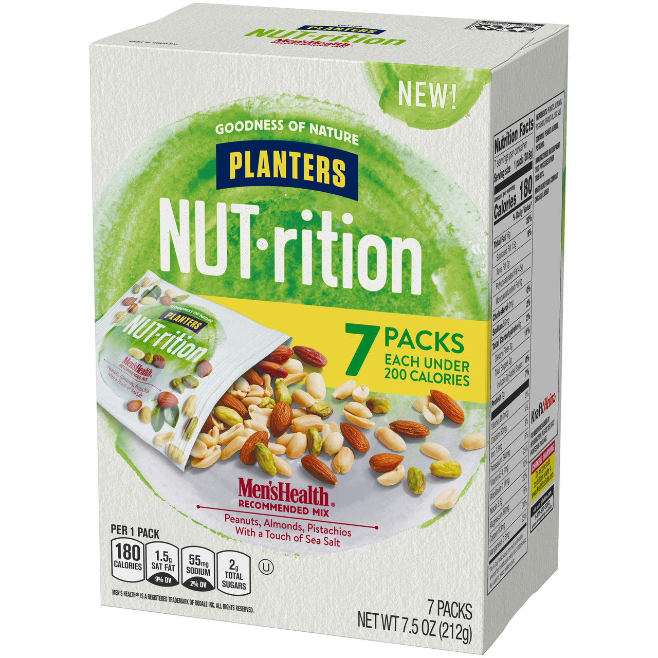 Planters Men's  Health Mix Mixed Nuts (7.5 oz Packets, Pack of 7)