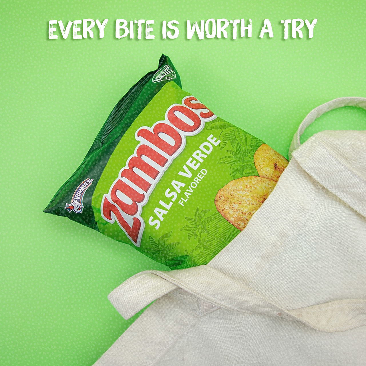 Zambos Plantain Chips Salsa Verde, Crunchy Premium Plantain Chips 5.30 oz (Pack of 1)