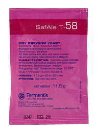 Fermentis SafAle T-58 Beer/Ale Yeast - Pack of 1 - With North Mountain Supply Freshness Guarantee