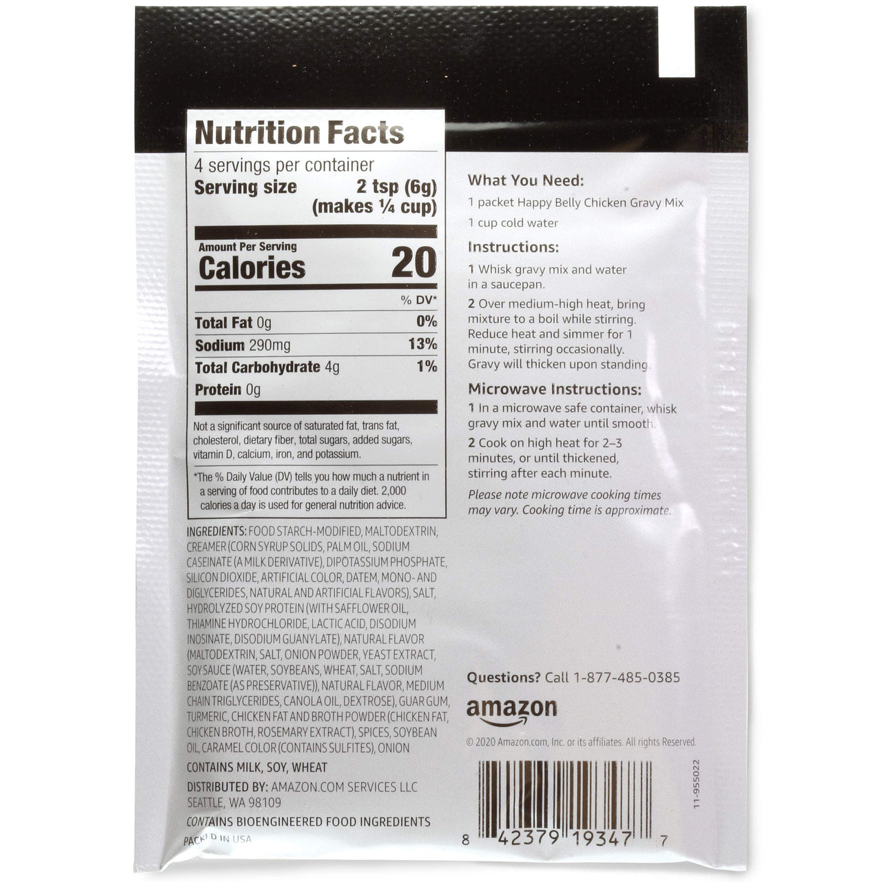 Happy Belly Chicken Flavored Gravy Mix, 0.87 Oz (Pack of 12)