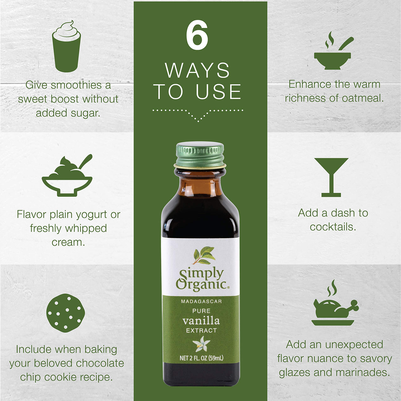 Simply Organic Pure Vanilla Extract, 2 oz (Packaging May Vary) (Pack of 2)