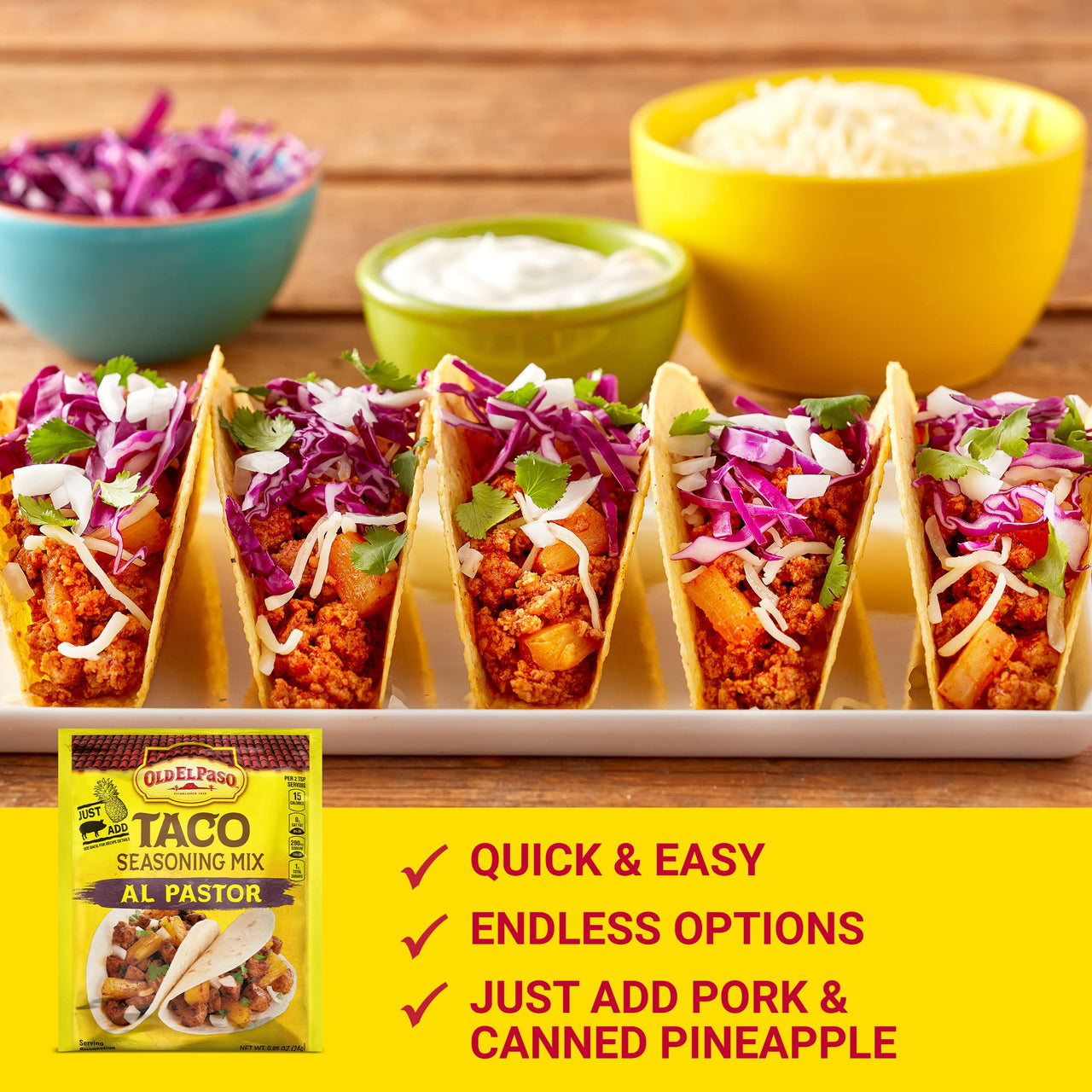 Old El Paso Al Pastor Taco Seasoning, 0.85 oz