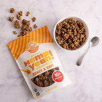 Manitoba Harvest Hemp Yeah! Granola, with 10 g of Protein, 3.5 g Omegas, 3 g of Fiber and less than 10 g Sugar Per Serving, Organic, Non-GMO, Honey & Oats, 10 Oz, Packaging May Vary