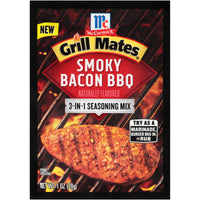 McCormick Grill Mates Smoky Bacon BBQ 3-In-1 Seasoning Mix, 1 oz (Pack of 12)