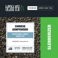 Tiesta Tea - Chinese Gunpowder, Loose Leaf Traditional Smoky Green Tea, Medium Caffeine, Hot & Ice Tea, 1.8 oz Pouch - 25 Cups, Natural, Unsweetened, No Sugar, Green Tea Loose Leaf