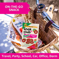 Snak Club Tajin Watermelon Rings, Chili & Lime Sweet & Spicy Gummy Snacks, Mild in Heat Bold in Flavor, Gluten-Free Snack, 5oz Resealable Bag, 6 Count