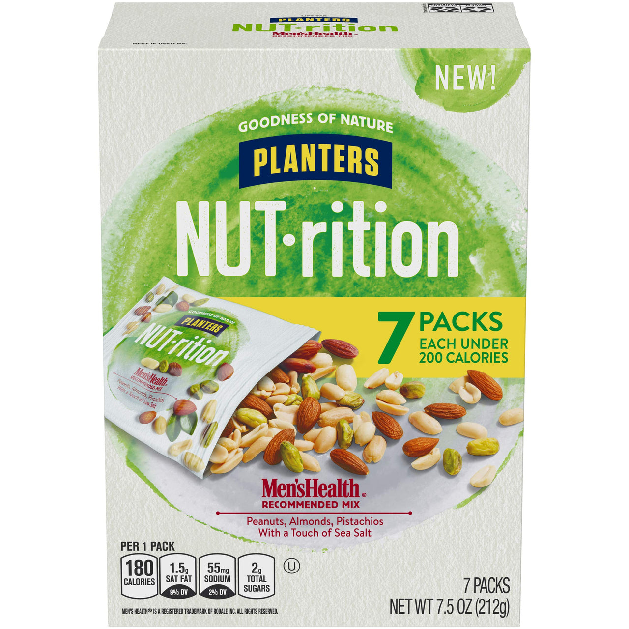 Planters Men's  Health Mix Mixed Nuts (7.5 oz Packets, Pack of 7)