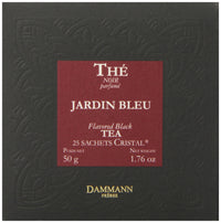 Dammann Freres Sachets, Jardin Bleu Tea Bags, Premium Gourmet French Black Tea, Blend Strawberry, Rhubarb Flavors, 25 Count (Single Pack) (SYNCHKG055739)