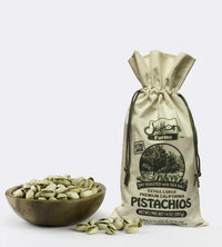 Setton Farms Pistachios, Dry Roasted and Salted Pistachios, Extra Large Premium California Pistachios, In Shell Pistachios, 14oz Burlap Gift Bag, Holiday Gifts, Thanksgiving Gifts, Rustic Bag, Certified Non-GMO, Gluten Free, Vegan and Kosher