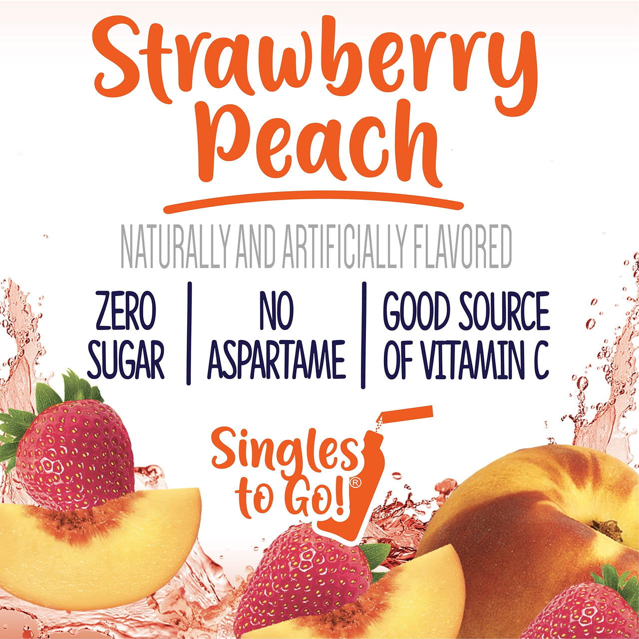 Welch's  Singles To Go Water Drink Mix - Powder Sticks, Strawberry Peach, 0.48 Ounce (Pack of 12)
