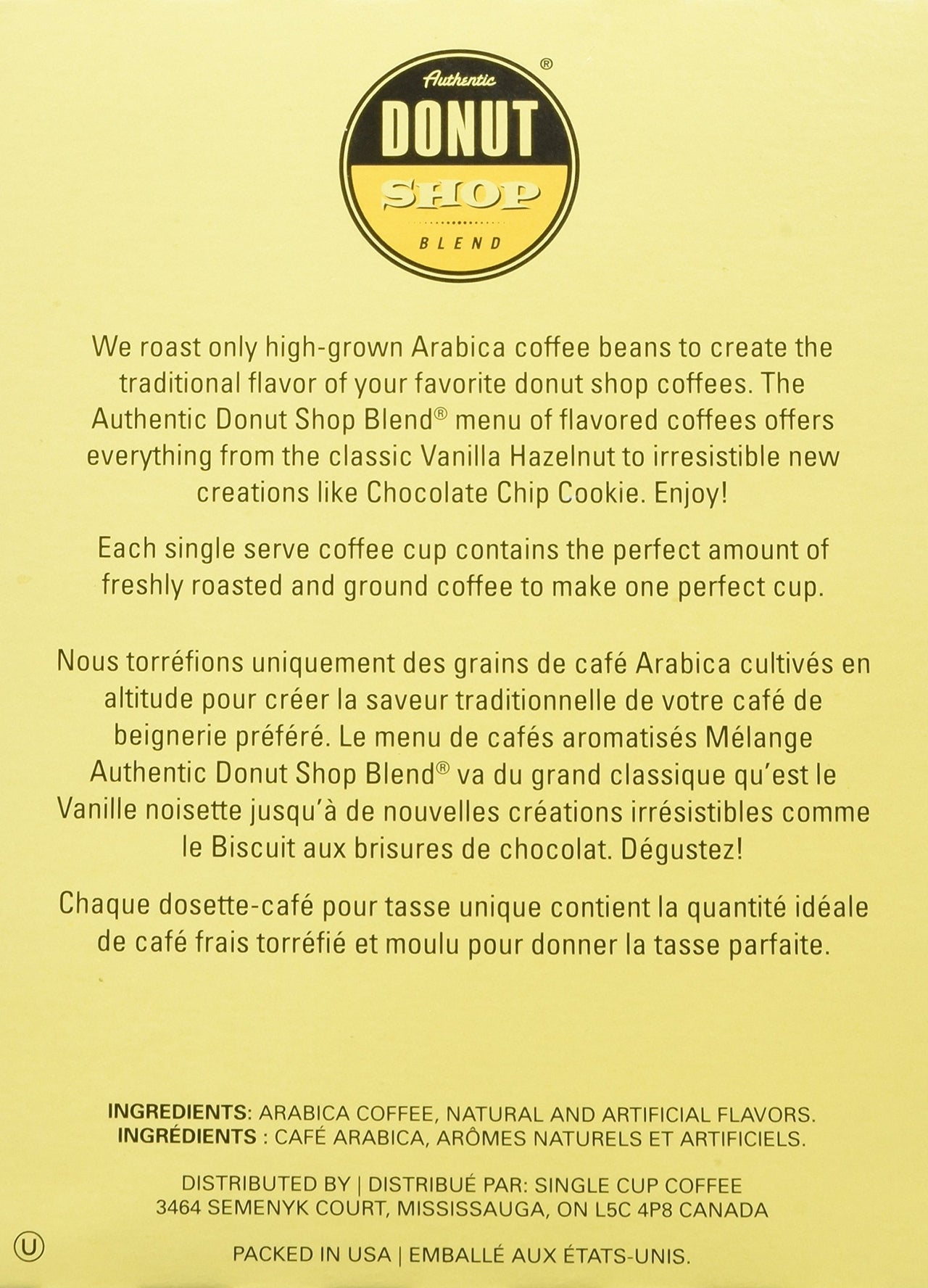 Authentic Donut Shop Blend Chocolate Chip Cookie Single Cup Coffee for Keurig K Cup Brewers, 24Count