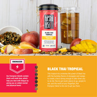 Tiesta Tea - Black Thai Tropical, Loose Leaf Mango Citrus Black Tea, High Caffeine, Hot & Iced Tea, 4.5 oz Tin - 50 Cups, Natural, Flavored, Black Tea Loose Leaf