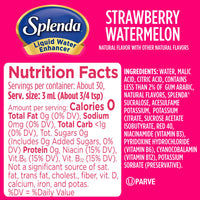 SPLENDA Liquid Water Enhancer Drops, Sugar Free, Zero Calorie, Natural Flavor, Concentrated Drink Mix, 3.11 Fl Oz Each Bottle (Strawberry Watermelon, 2 Pack)
