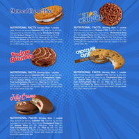 Little Debbie Cookie Variety Pack, 2 Boxes Of Oatmeal Creme Pies, 1 Box Of Fudge Rounds, 1 Box Of Chocolate Chip Creme Pies, 1 Box Of Star Crunch, 1 Box Of Jelly Creme Pies, 6 Piece Assortment