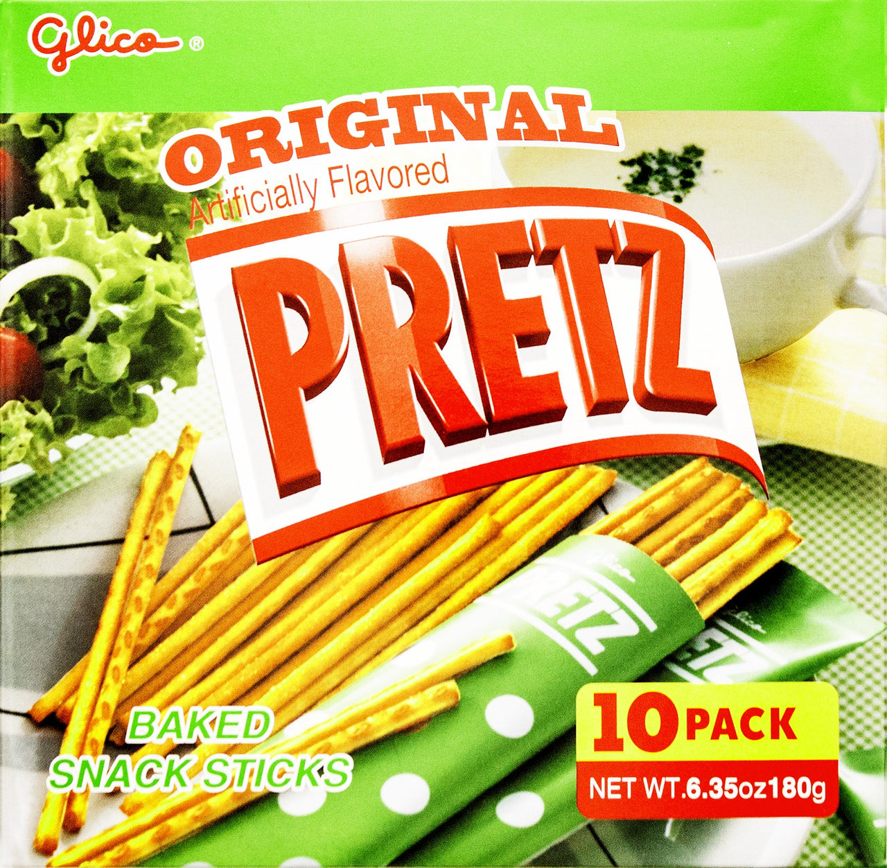 Glico Pretz Original Baked Snack Sticks, 6.35 Ounce