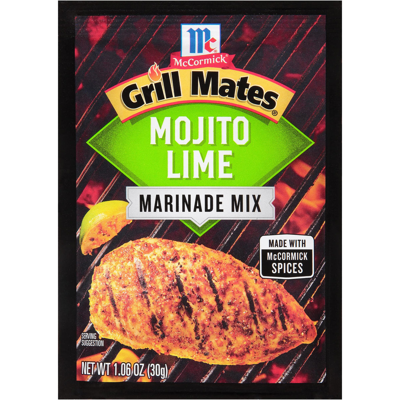 McCormick Grill Mates Mojito Lime Marinade Mix, 1.06 oz (Pack of 12)