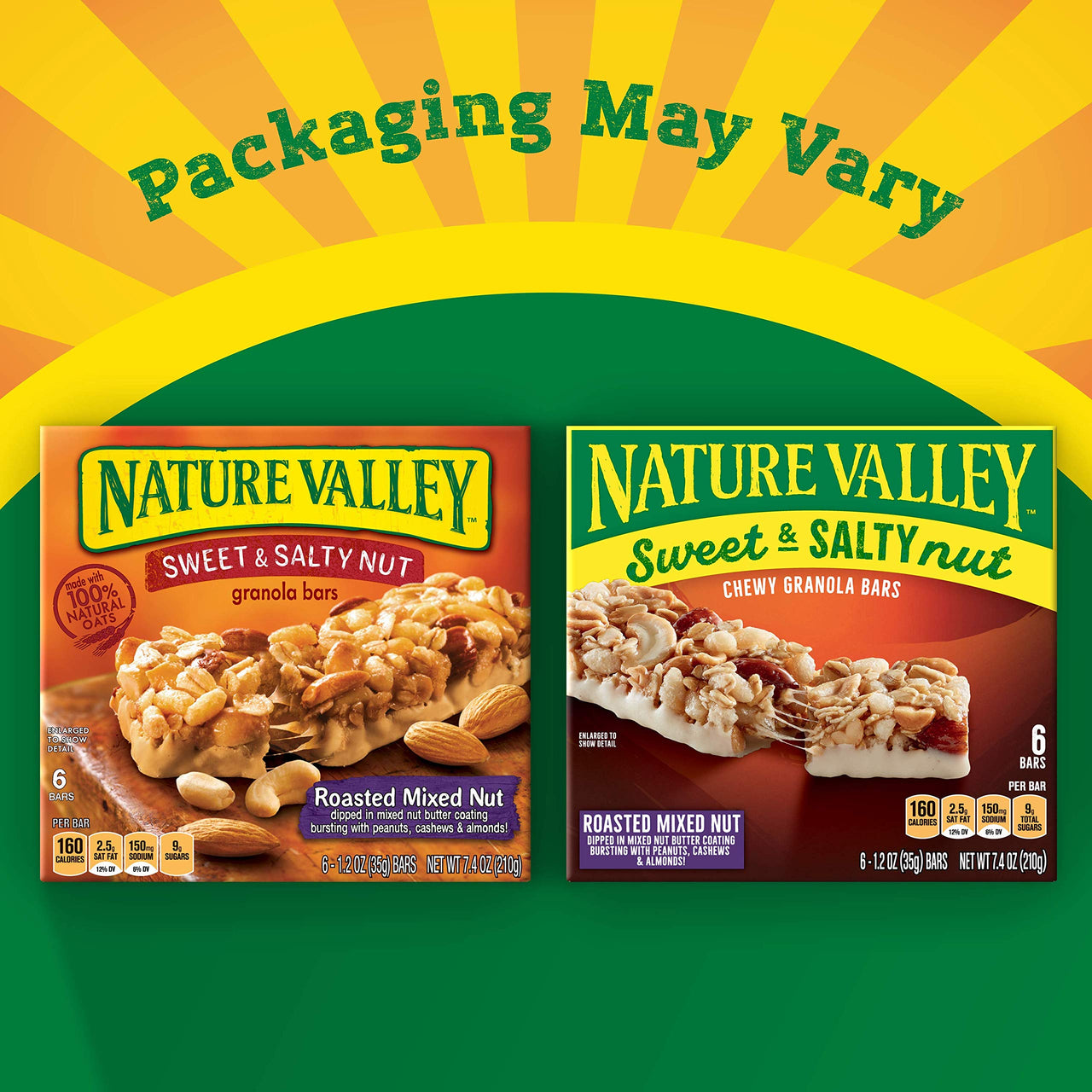 Nature Valley Granola Bars, Sweet and Salty Nut, Roasted Mixed Nut, 6 ct