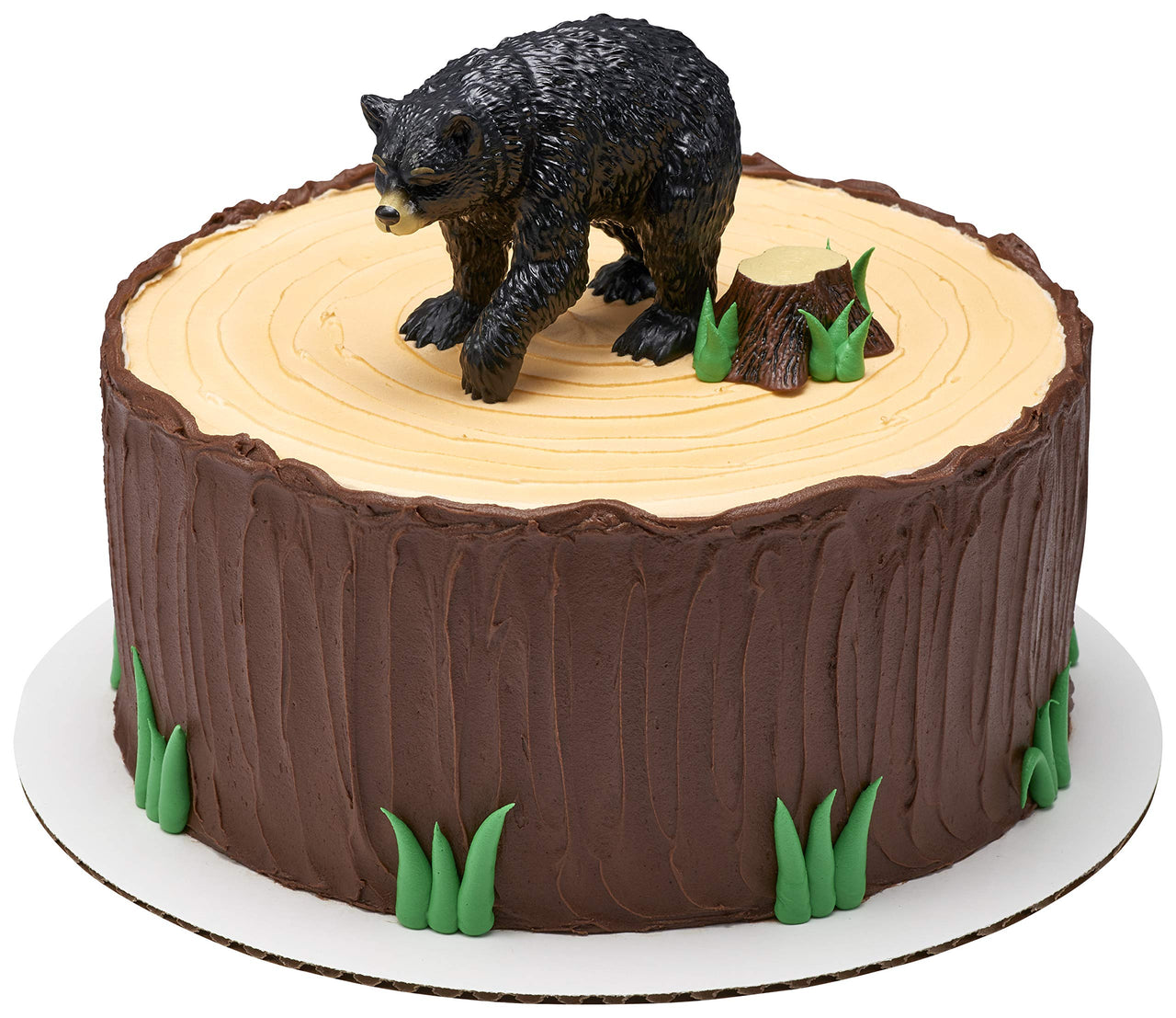 DecoSet Wild Black Bear Cake Topper, Ready to Use Cake Decoration, Food Safe Strong Plastic Animal Figurine