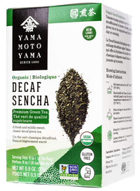 Yamamotoyama Organic Decaf Sencha Green Tea Bag, 18 ct (1 Pack), Decaffeinated