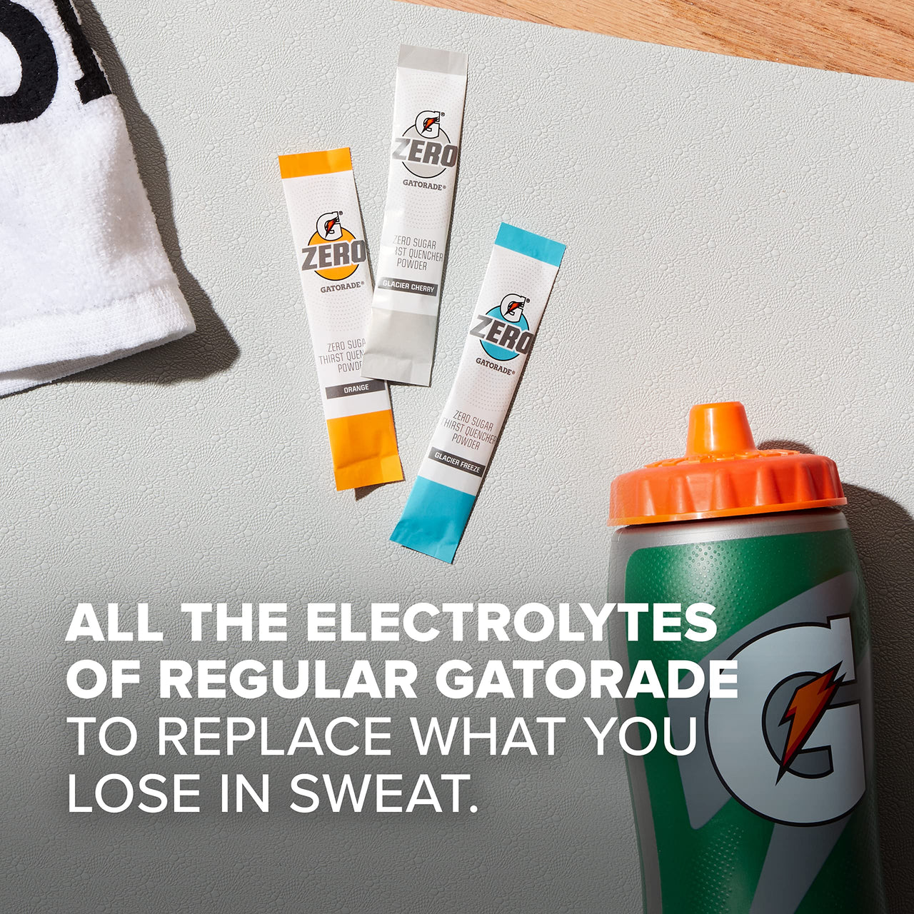 Gatorade G Zero Powder, Glacier Freeze, 0.10 oz Packets (120 Pack)