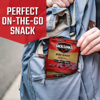 Jack Link's  Beef Jerky, Original - Flavorful Meat Snack for Lunches, Ready to Eat Snacks - 7g of Protein, Made with Premium Beef - 0.625 Oz Bags (Pack of 5)