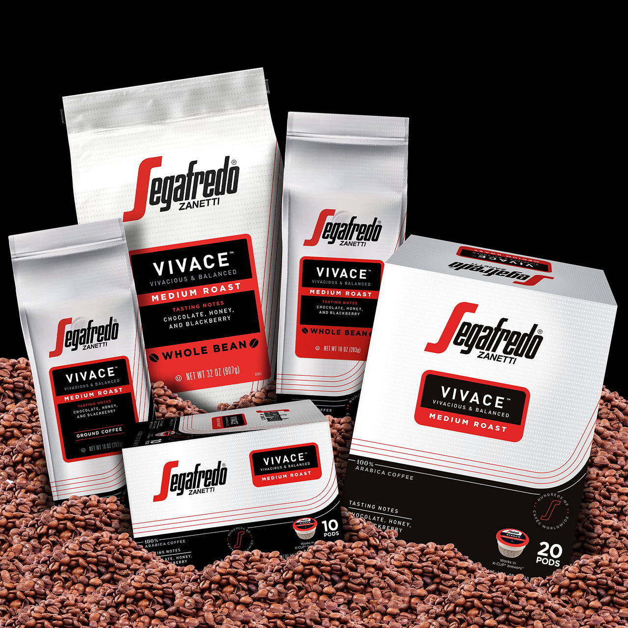 Segafredo Zanetti Tempo Blend Whole Bean Coffee, Vivace Medium Roast  10 Oz Bag  Made With Arabica Coffee, World-Class Coffee Experience, Vivacious & Balanced Flavor