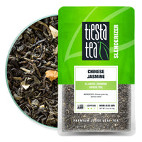 Tiesta Tea - Chinese Jasmine, Loose Leaf Classic Jasmine Green Tea, Medium Caffeine, Hot & Iced Tea, 1.8 oz Pouch - 25 Cups, Natural, Diet Support, Green Tea Loose Leaf