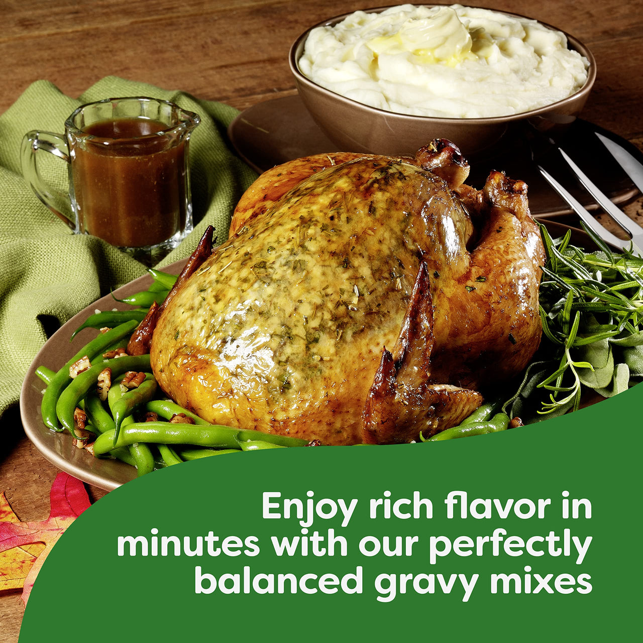 Knorr Gravy Mix For Delicious Easy Meals and Side Dishes Roasted Chicken Gravy No Artificial Flavors, No Added MSG 1.2 oz (Pack of 2)