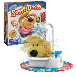 Soggy Doggy, The Showering Shaking Wet Dog Award-Winning Board Game for Family Night Fun Games for Kids Toys & Games, for Kids Ages 4 and up New Version: Soggy Doggy