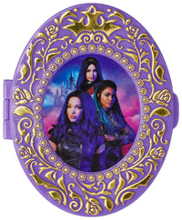 DecoSet Disney Descendants 3 Good 2 B Bad Cake Topper, 2-Pc Disney Descendants Decorations Set with Golden Tiara and Oversized Compact