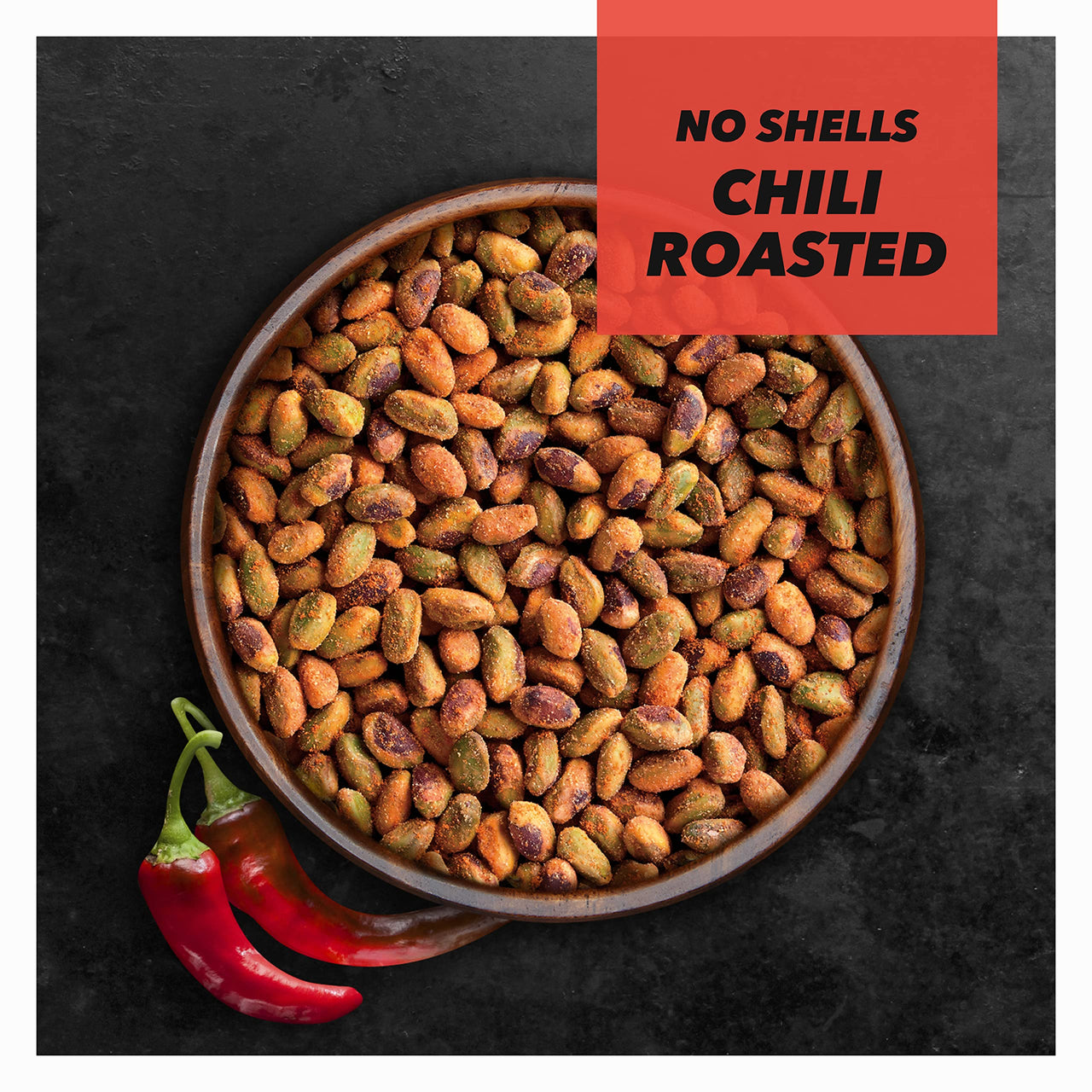 Wonderful Pistachios, No Shells, Chili Roasted Nuts, 5.5 Ounce Resealable Pouch