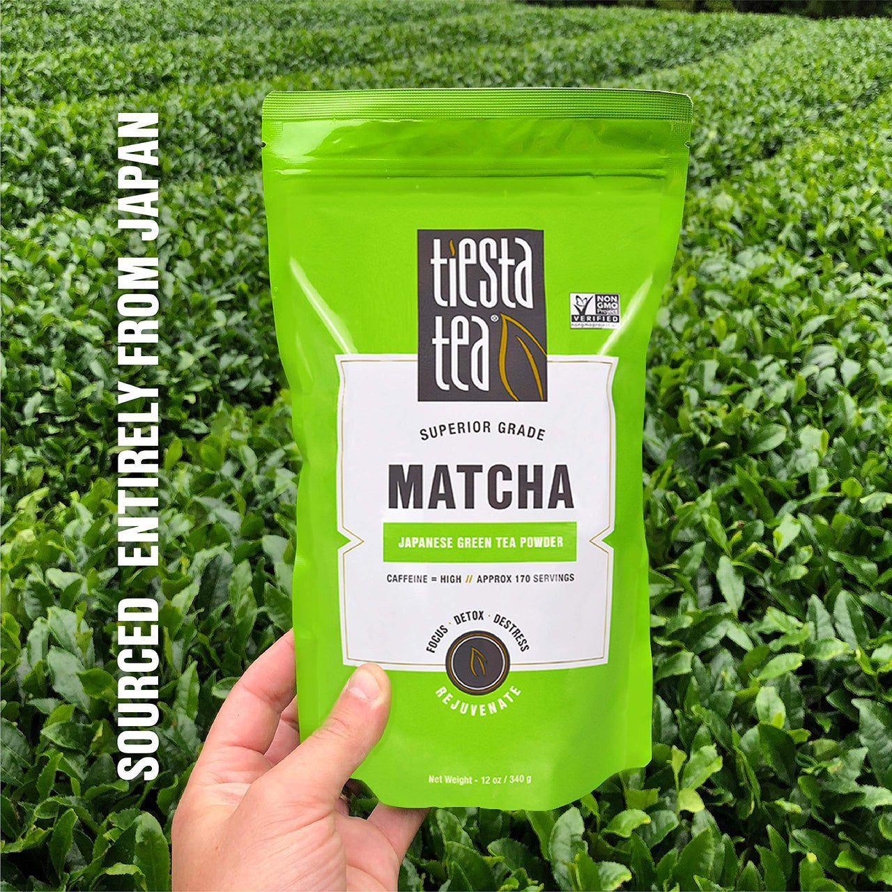 Tiesta Tea - Superior Matcha, Matcha Powder Green Tea, High Caffeine, Hot & Iced Tea, 12 oz Bulk Bag - 170 Cups, Superior Grade Japanese Matcha Powder for Matcha Latte, Weight Loss & Detox Support