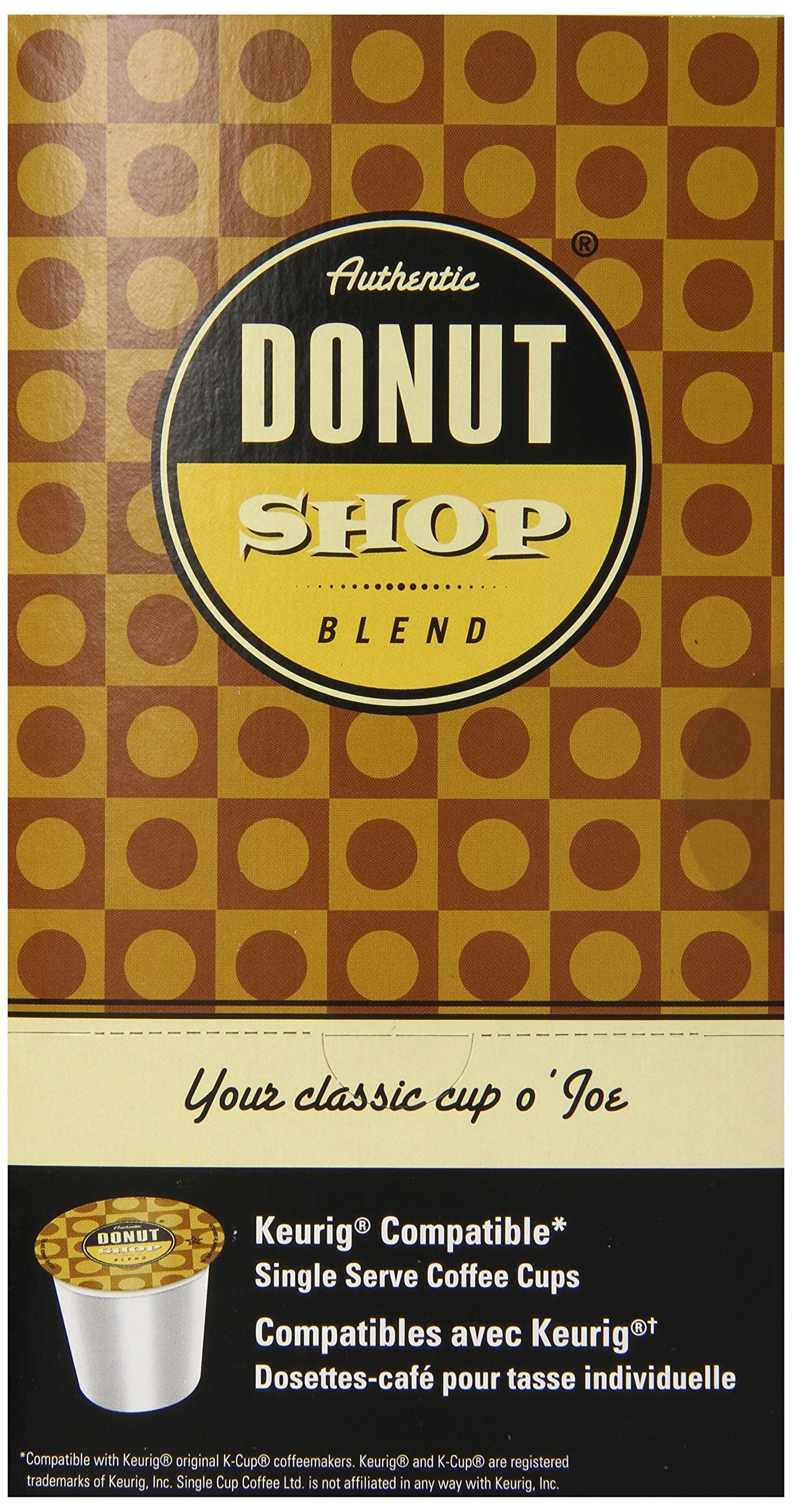 Authentic Donut Shop Blend Vanilla Hazelnut Single Cup Coffee for Keurig K-Cup Brewers, 24 Count