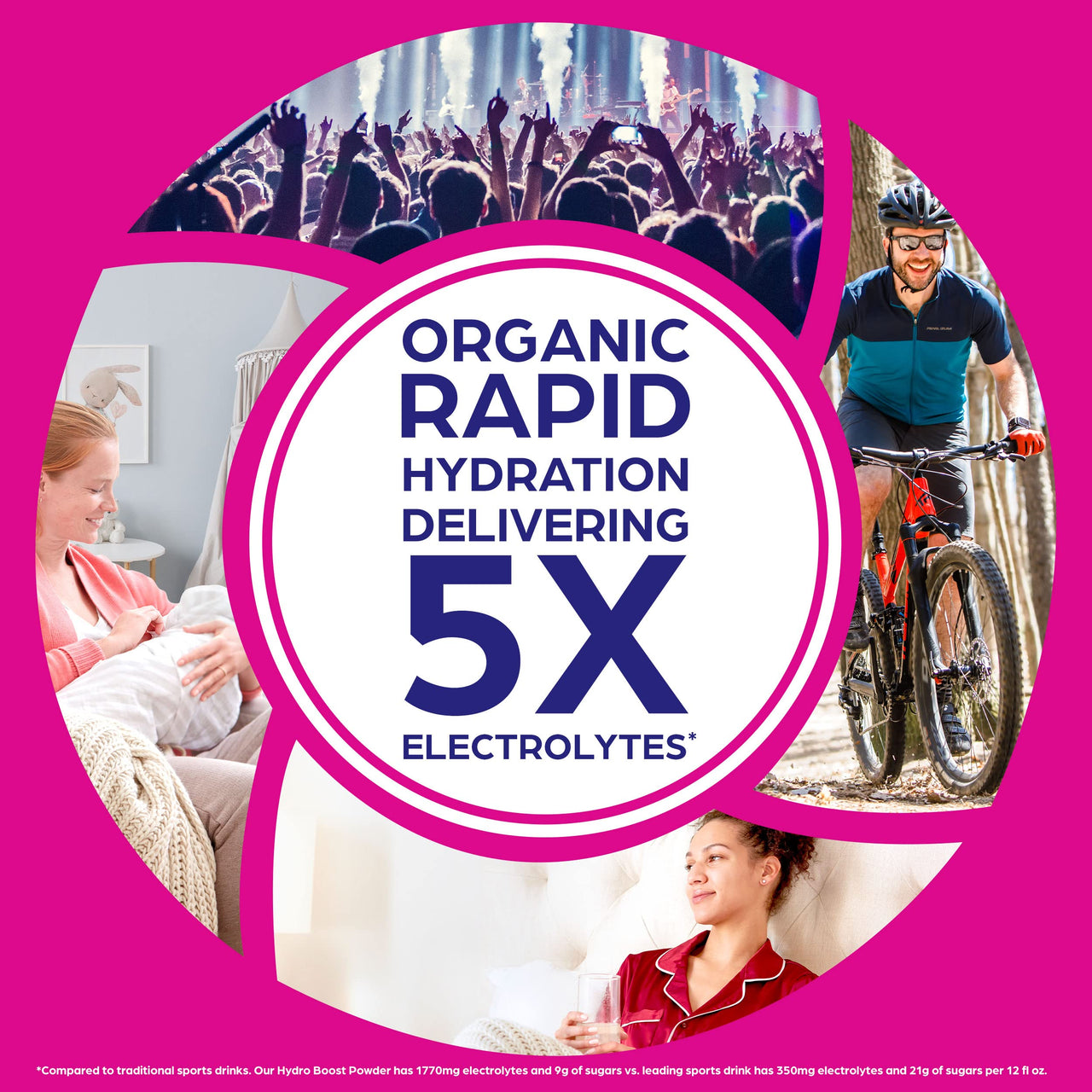 Organic Rapid Hydration Packets by Orgain, Berry Hydro Boost - Packed with Electrolytes & Superfoods, Less Sugar, Gluten Free, Vegan, No Soy Ingredients or Artificial Flavors, Non-GMO (Pack of 8)