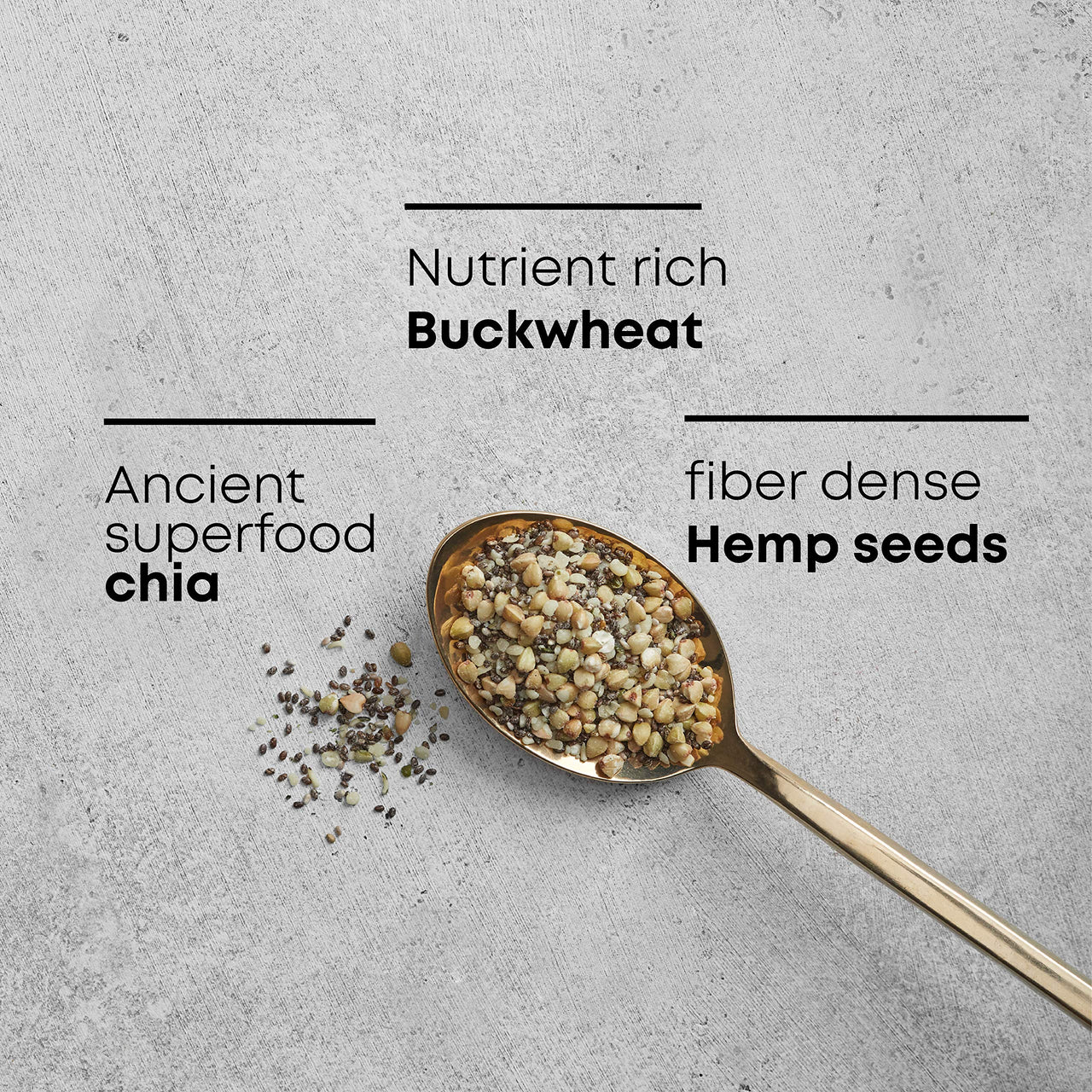 Qi'a Superfood Organic Gluten Free Original Chia, Buckwheat and Hemp Cereal Topper, 7.9 Ounce, Non-GMO, 6g Plant Based Protein, 2.5 grams of ALA Omega-3s, by Nature's  Path