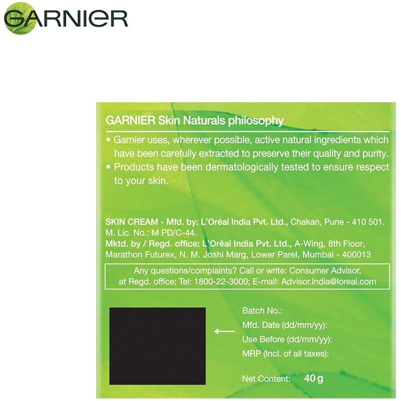 Garnier Skin Naturals Light Complete Night Cream, 40g