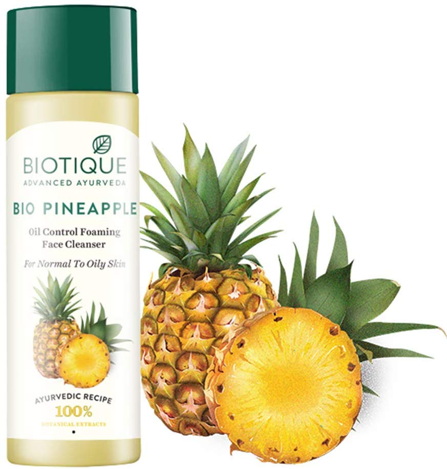 Biotique Bio Pineapple Oil Control Foaming Face Cleanser Normal to Oily Skin (120 ml)
