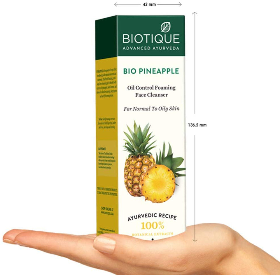 Biotique Bio Pineapple Oil Control Foaming Face Cleanser Normal to Oily Skin (120 ml)