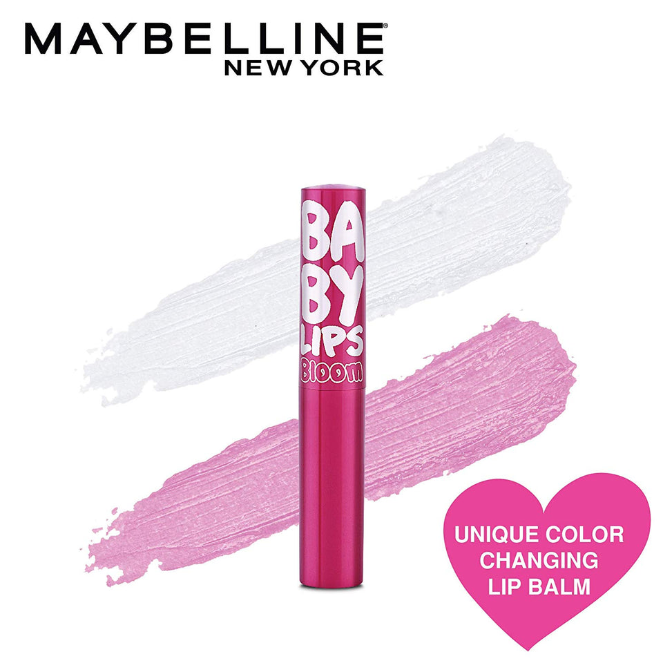 Maybelline New York Baby Lips Color Changing Lip Balm, Pink Bloom, 1.7g